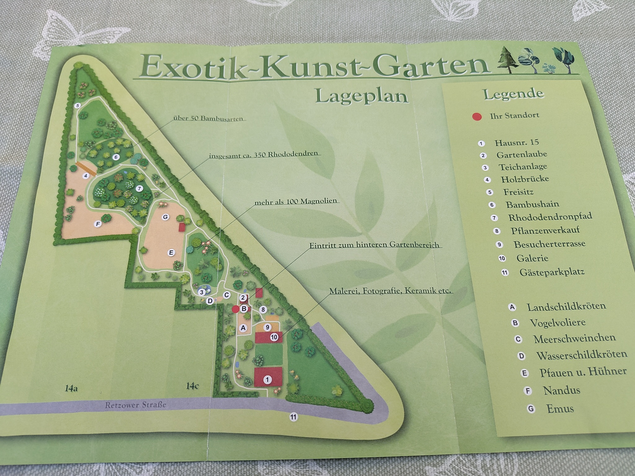 Lageplan vom Exotik-Kunst-Garten